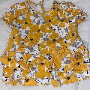 Floral yellow blouse